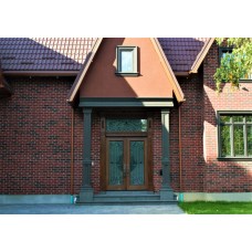 Double door 1 panel with transom and glass