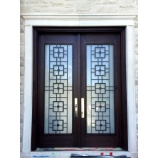 Double door 1 panel with glass
