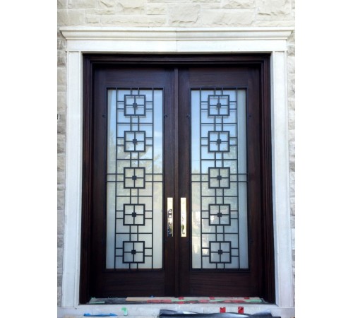 Double door 1 panel with glass