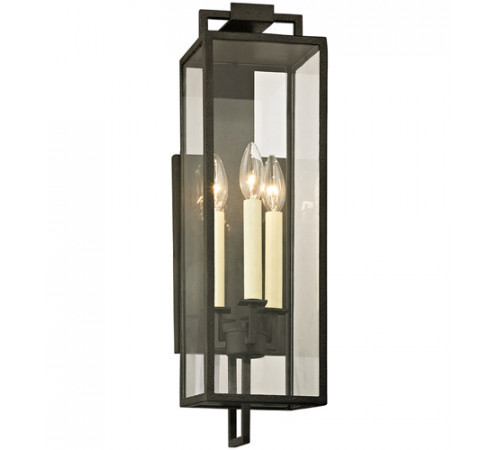 Beckham 3 Light 22 inch Forged Iron Outdoor Wall Sconce Beckham 3 Light 22 inch Forged Iron Outdoor Wall Sconce