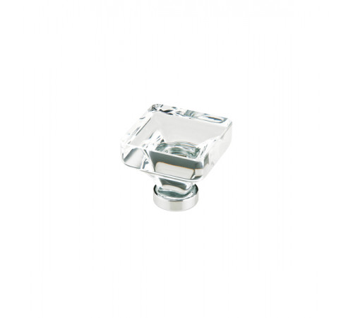 Crystal Lido Knob Polished Chrome 1 5/8