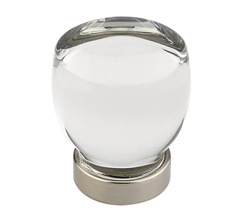 Crystal Juneau Knob Satin Nickel 1 1/8