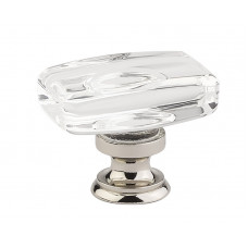 Crystal Windsor Knob Satin Nickel 1 5/8 X 1 1/8