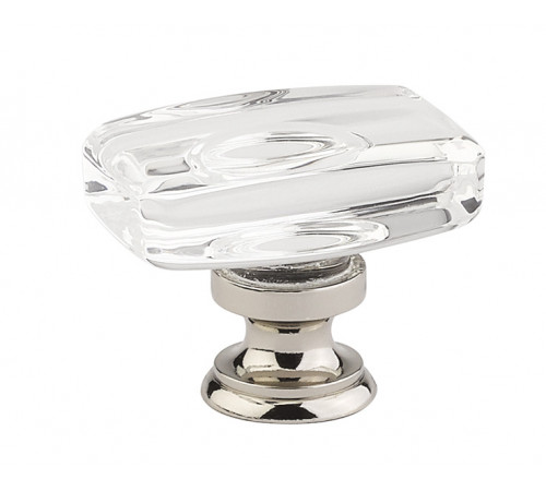 Crystal Windsor Knob Satin Nickel 1 5/8 X 1 1/8