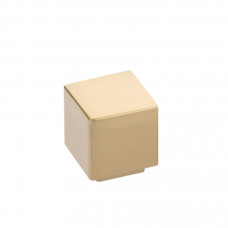 Modern Rectangular Allerton Knob Satin Brass 1-1/8
