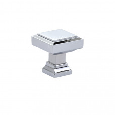 Geometric Square Knob Polished Chrome 1 5/8