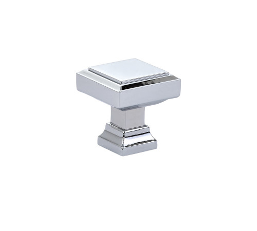 Geometric Square Knob Polished Chrome 1 5/8