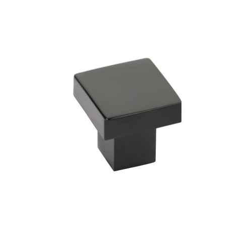 Modern Rectangular Hunter Knob Flat Black 1-5/8