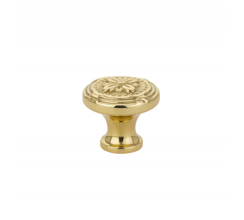 Ribbon & Reed Knob Polished Brass 1 1/4