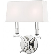Gwen 2 Light 10 inch Polished Nickel ADA Wall Sconce Wall Light