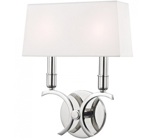 Gwen 2 Light 10 inch Polished Nickel ADA Wall Sconce Wall Light