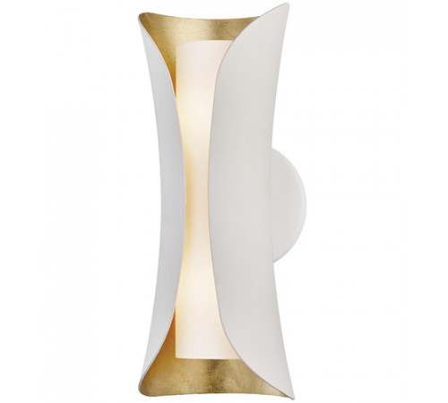 Josie 2 Light 5 inch Gold Leaf / White Wall Sconce Wall Light in Gold Leaf and White Josie 2 Light 5 inch Gold Leaf / White Wall Sconce Wall Light in Gold Leaf and White
