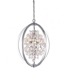 Canada 4 Light 18 inch Chrome Chandelier Ceiling Light