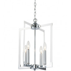Canada 4 Light 12 inch Chrome Chandelier Ceiling Light