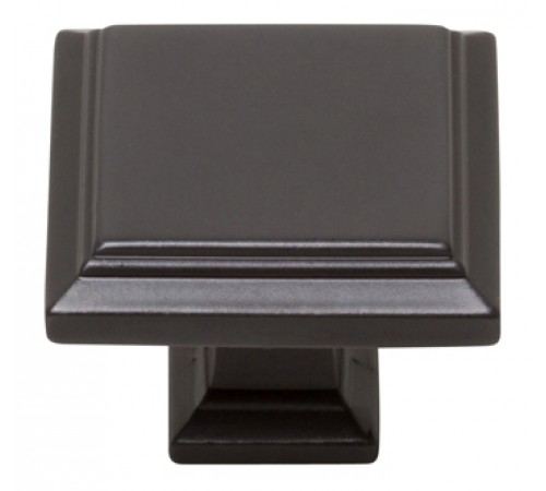 Sutton Place Square Knob 1 1/4 Inch Modern Bronze