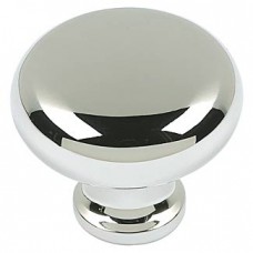 Round Knob 1 1/4 Inch Polished Nickel