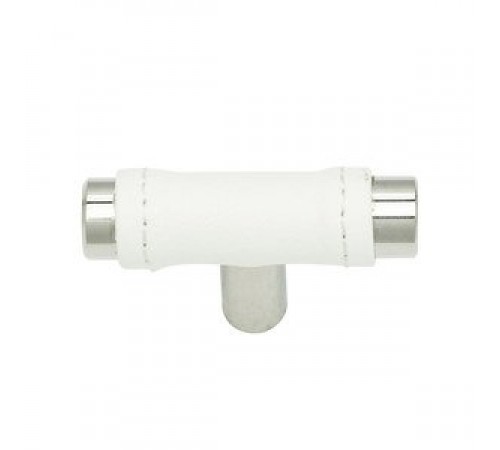 Zanzibar White Leather Knob 1 7/8 Inch Zanzibar White Leather Knob 1 7/8 Inch
