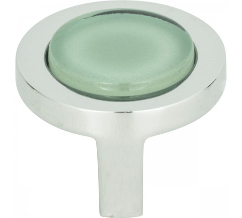 Spa Green Round Knob 1 1/4 Inch Polished Chrome Spa Green Round Knob 1 1/4 Inch Polished Chrome
