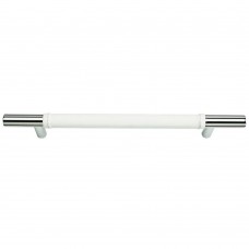 Zanzibar White Leather Pull 6 5/16 Inch (c-c)