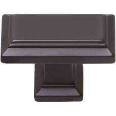 Sutton Place Rectangle Knob 1 7/16 Inch Modern Bronze