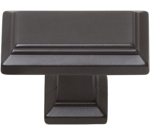 Sutton Place Rectangle Knob 1 7/16 Inch Modern Bronze