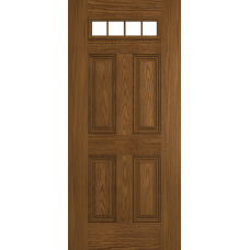 Oak Top View Rectangle 4-Light 4-Panel Glass Pane