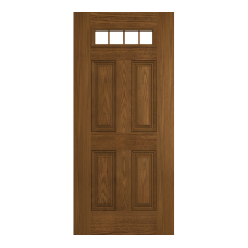 Oak Top View Rectangle 4-Panel Glass Panel