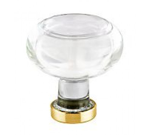 Crystal Georgetown Knob Satin Brass 1 1/4 Crystal Georgetown Knob Satin Brass 1 1/4