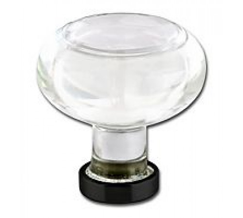 Crystal Georgetown Knob Flat Black 1 1/4
